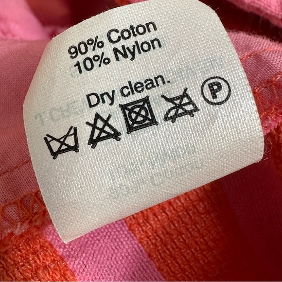 J Crew Factory Striped Mini Skirt Pink Orange 2 - Picture 14 of 15